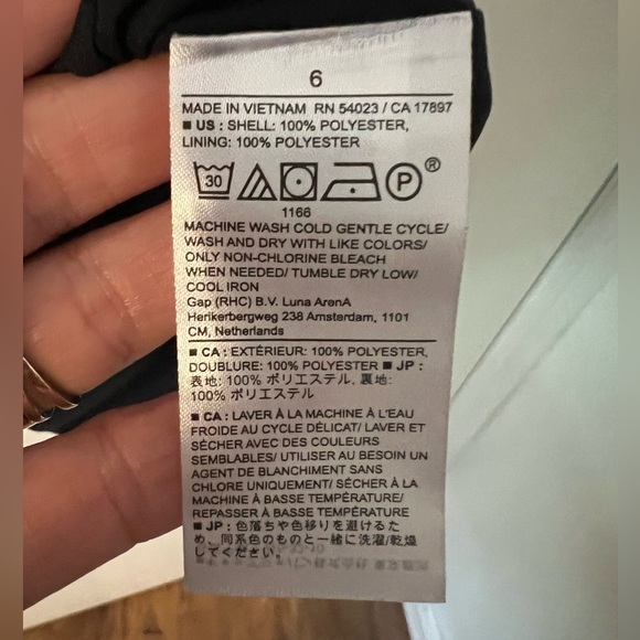 Banana Republic Elegant Black Sleeveless Dress with cowl neckline size 6 (E120) - Picture 7 of 16